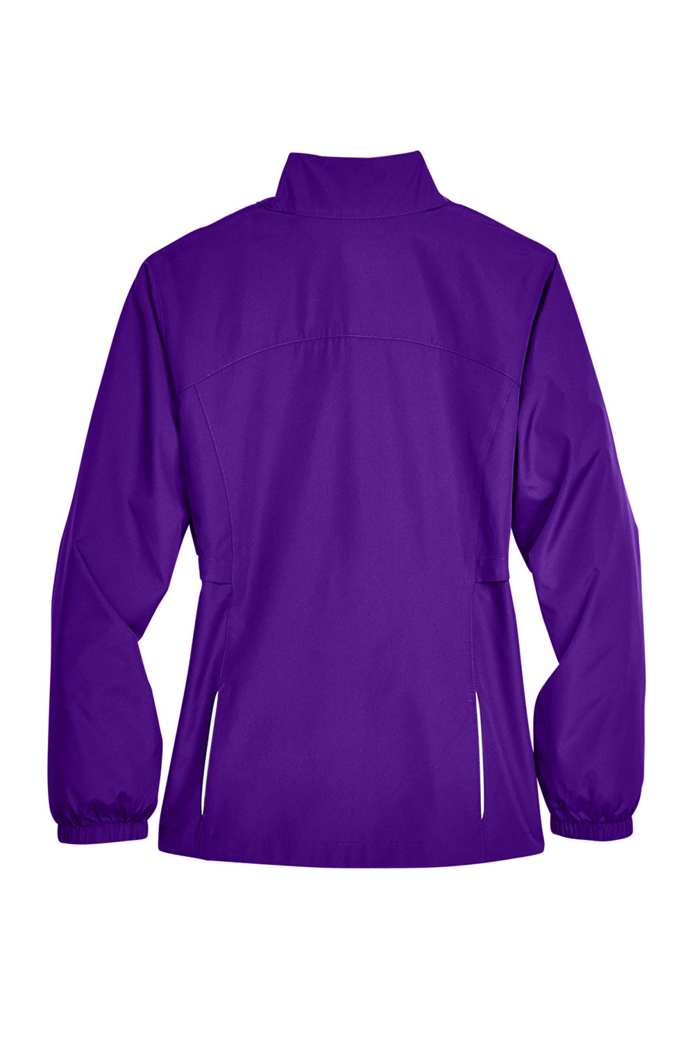 Core 365 78183 Womens Motivate Water Resistant Full Zip Jacket Campus Purple Flat Back