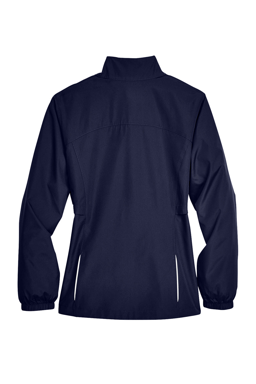 Core 365 78183 Womens Motivate Water Resistant Full Zip Jacket Classic Navy Blue Flat Back