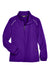 Core 365 78183 Womens Motivate Water Resistant Full Zip Jacket Campus Purple Flat Front