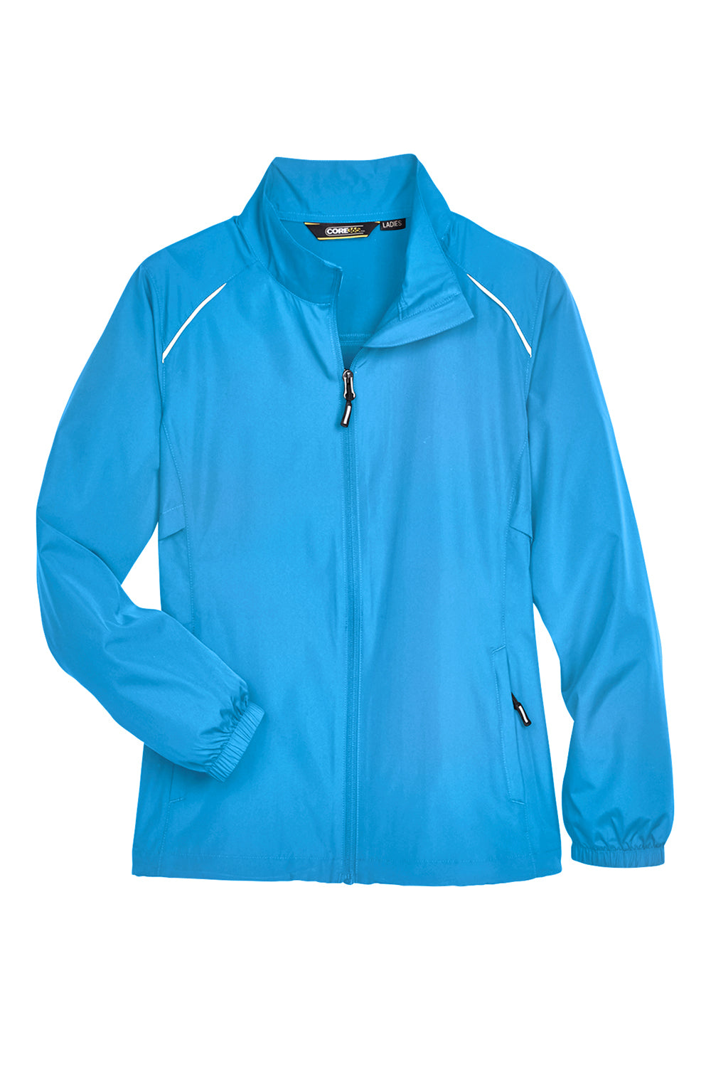 Core 365 78183 Womens Motivate Water Resistant Full Zip Jacket Electric Blue Flat Front