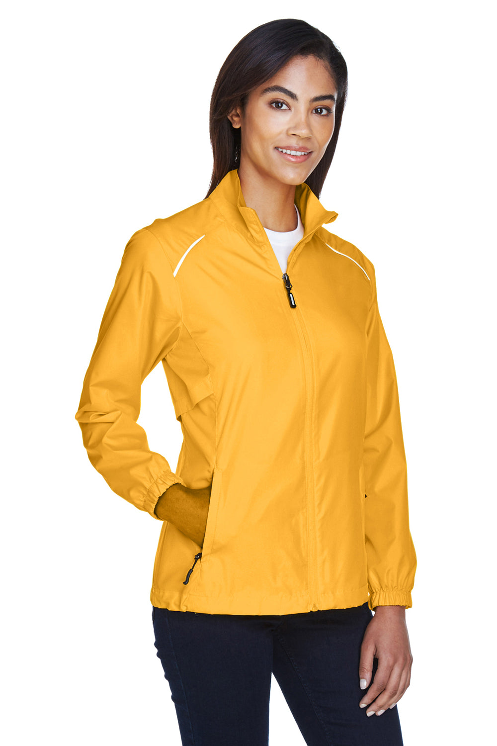 Core 365 78183 Womens Motivate Water Resistant Full Zip Jacket Campus Gold Model 3q