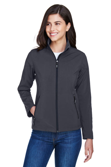 Core 365 78184 Womens Cruise Water Resistant Full Zip Jacket Carbon Grey Model Front