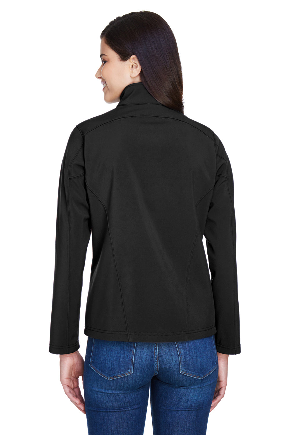 Core 365 78184 Womens Cruise Water Resistant Full Zip Jacket Black Model Back