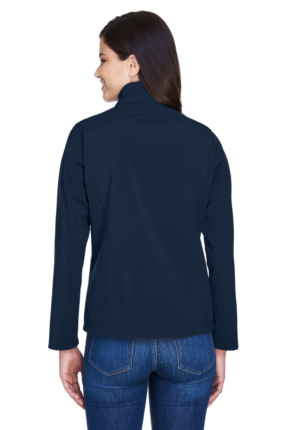 Core 365 78184 Womens Cruise Water Resistant Full Zip Jacket Classic Navy Blue Model Back