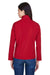 Core 365 78184 Womens Cruise Water Resistant Full Zip Jacket Classic Red Model Back