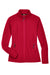 Core 365 78184 Womens Cruise Water Resistant Full Zip Jacket Classic Red Flat Front