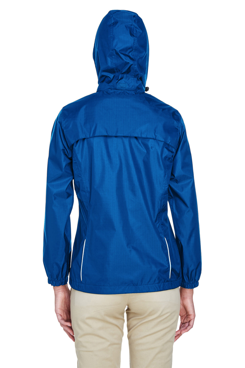 Core 365 78185 Womens Climate Waterproof Full Zip Hooded Jacket True Royal Blue Model Back