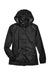 Core 365 78185 Womens Climate Waterproof Full Zip Hooded Jacket Black Flat Front