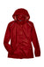 Core 365 78185 Womens Climate Waterproof Full Zip Hooded Jacket Classic Red Flat Front