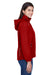 Core 365 78189 Womens Brisk Full Zip Hooded Jacket Classic Red Model Side