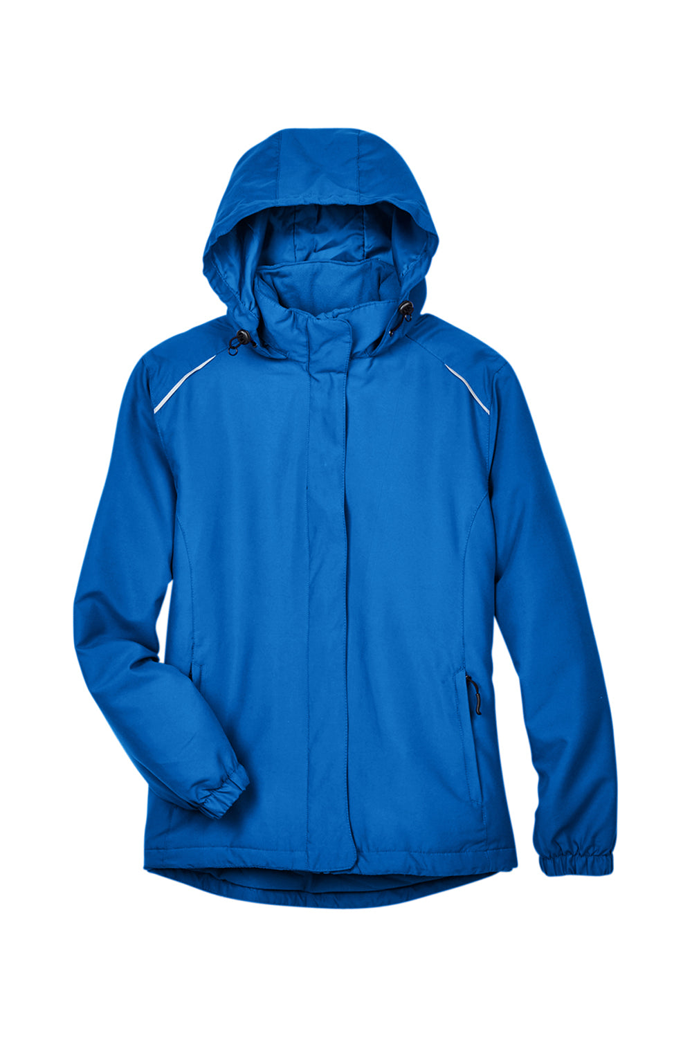 Core 365 78189 Womens Brisk Full Zip Hooded Jacket True Royal Blue Flat Front