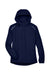 Core 365 78189 Womens Brisk Full Zip Hooded Jacket Classic Navy Blue Flat Front