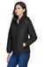 Core 365 78189 Womens Brisk Full Zip Hooded Jacket Black Model 3q