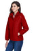 Core 365 78189 Womens Brisk Full Zip Hooded Jacket Classic Red Model 3q