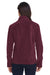 Core 365 78190 Womens Journey Pill Resistant Fleece Full Zip Jacket Burgundy Model Back