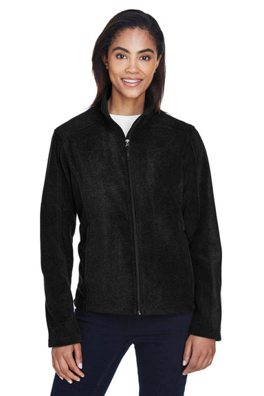 Core 365 78190 Womens Journey Pill Resistant Fleece Full Zip Jacket Black Model Front