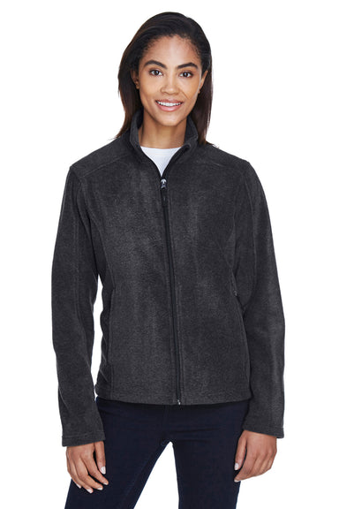 Core 365 78190 Womens Journey Pill Resistant Fleece Full Zip Jacket Heather Charcoal Grey Model Front