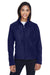 Core 365 78190 Womens Journey Pill Resistant Fleece Full Zip Jacket Classic Navy Blue Model Front