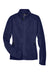 Core 365 78190 Womens Journey Pill Resistant Fleece Full Zip Jacket Classic Navy Blue Flat Front