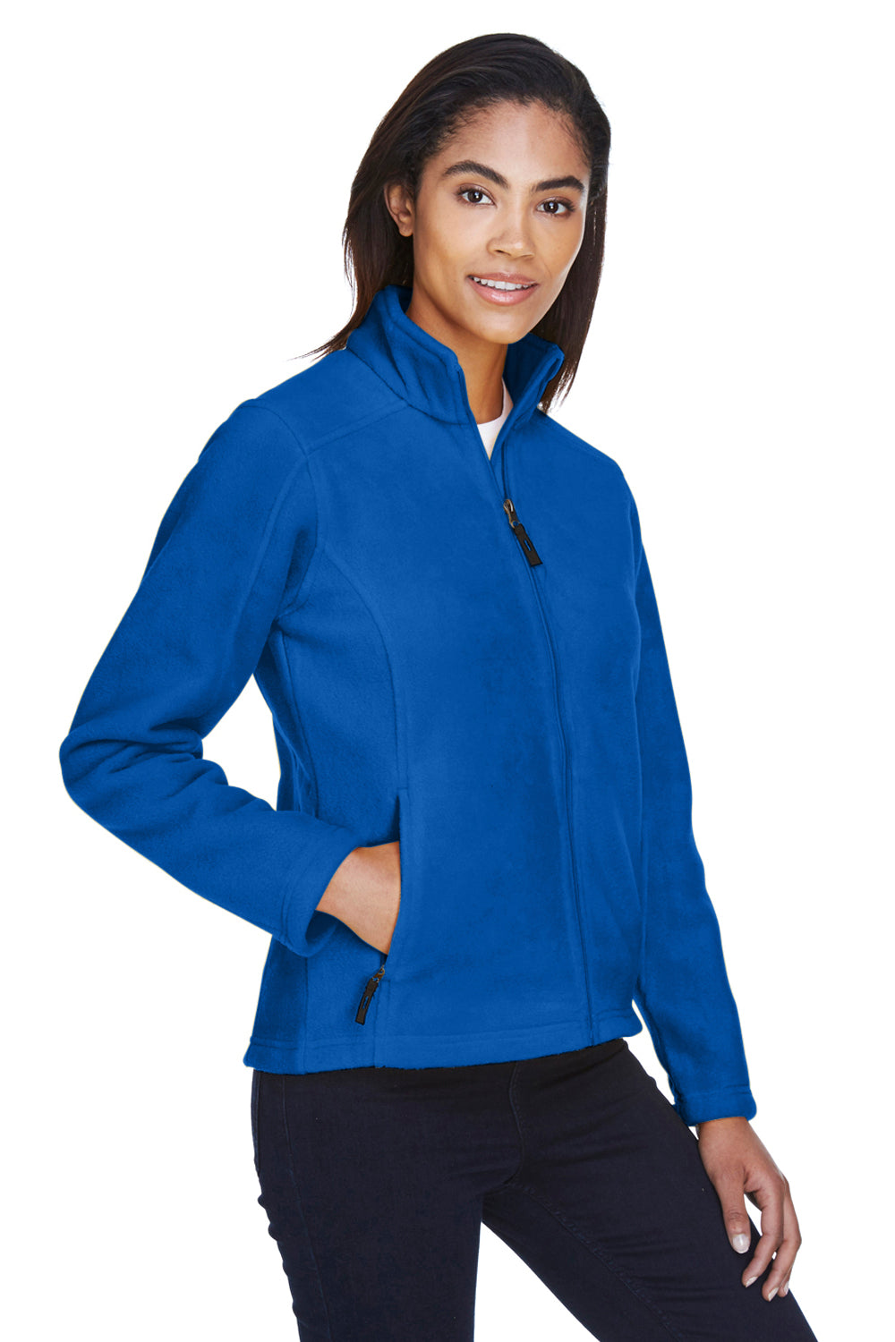 Core 365 78190 Womens Journey Pill Resistant Fleece Full Zip Jacket True Royal Blue Model 3q