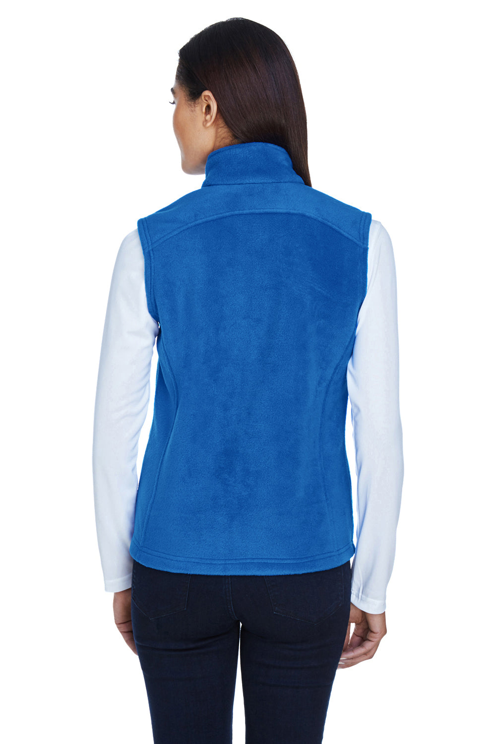 Core 365 78191 Womens Journey Pill Resistant Fleece Full Zip Vest True Royal Blue Model Back