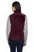 Core 365 78191 Womens Journey Pill Resistant Fleece Full Zip Vest Burgundy Model Back