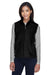 Core 365 78191 Womens Journey Pill Resistant Fleece Full Zip Vest Black Model Front