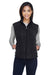 Core 365 78191 Womens Journey Pill Resistant Fleece Full Zip Vest Heather Charcoal Grey Model Front