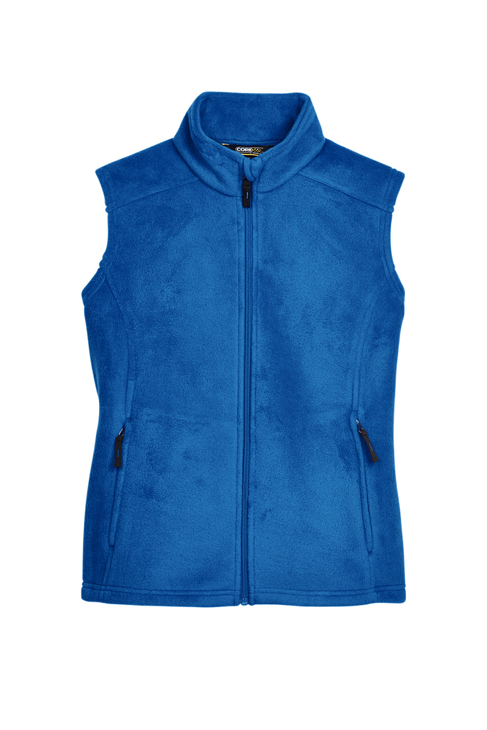 Core 365 78191 Womens Journey Pill Resistant Fleece Full Zip Vest True Royal Blue Flat Front