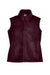 Core 365 78191 Womens Journey Pill Resistant Fleece Full Zip Vest Burgundy Flat Front