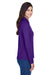 Core 365 78192 Womens Pinnacle Performance Moisture Wicking Long Sleeve Polo Shirt Campus Purple Model Side