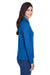 Core 365 78192 Womens Pinnacle Performance Moisture Wicking Long Sleeve Polo Shirt True Royal Blue Model Side