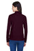 Core 365 78192 Womens Pinnacle Performance Moisture Wicking Long Sleeve Polo Shirt Burgundy Model Back