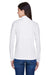 Core 365 78192 Womens Pinnacle Performance Moisture Wicking Long Sleeve Polo Shirt White Model Back