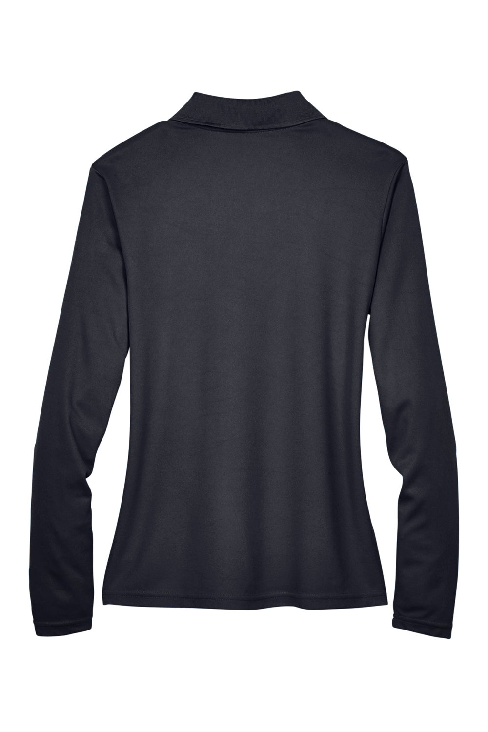 Core 365 78192 Womens Pinnacle Performance Moisture Wicking Long Sleeve Polo Shirt Carbon Grey Flat Back