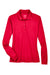 Core 365 78192 Womens Pinnacle Performance Moisture Wicking Long Sleeve Polo Shirt Classic Red Flat Front