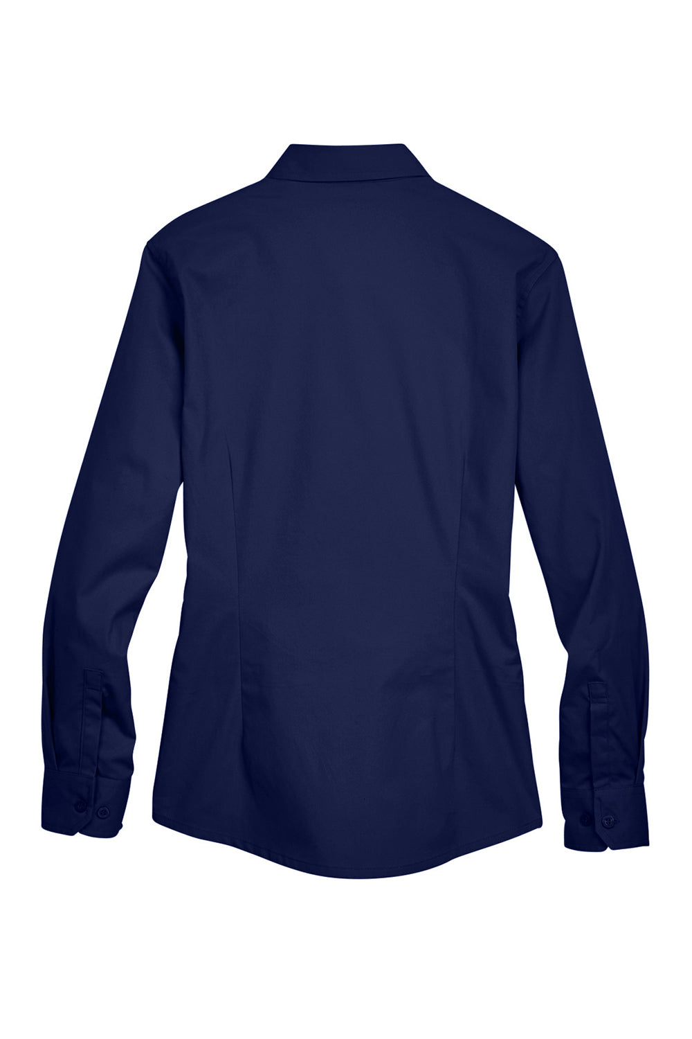 Core 365 78193 Womens Operate UV Protection Long Sleeve Button Down Shirt Classic Navy Blue Flat Back