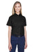 Core 365 78194 Womens Optimum UV Protection Short Sleeve Button Down Shirt Black Model Front