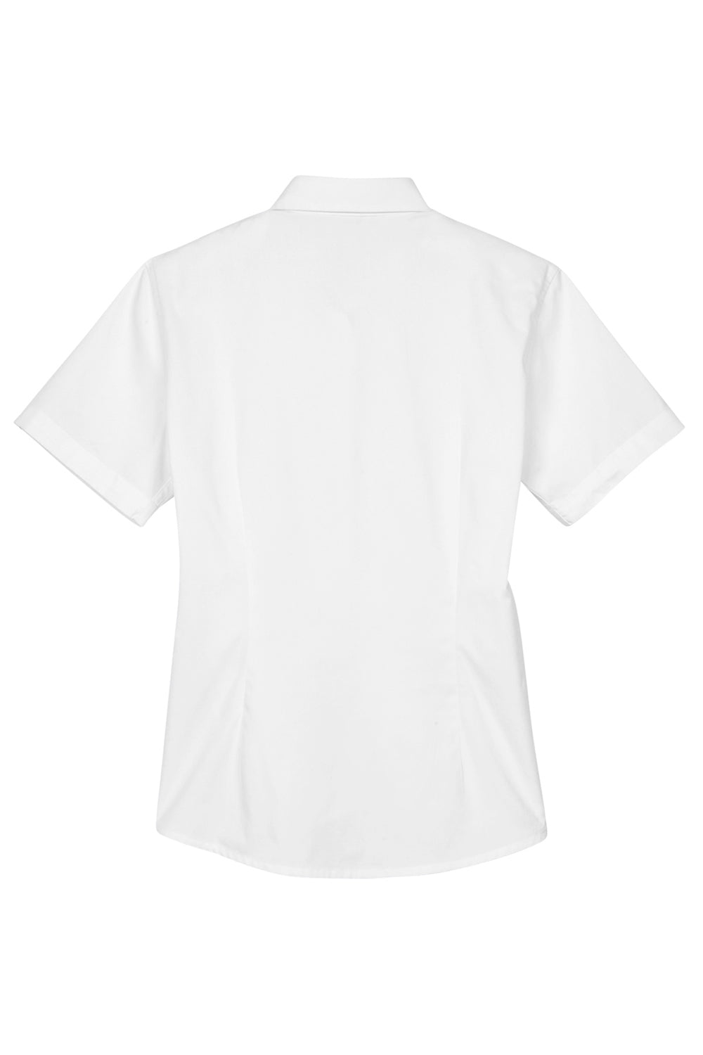 Core 365 78194 Womens Optimum UV Protection Short Sleeve Button Down Shirt White Flat Back