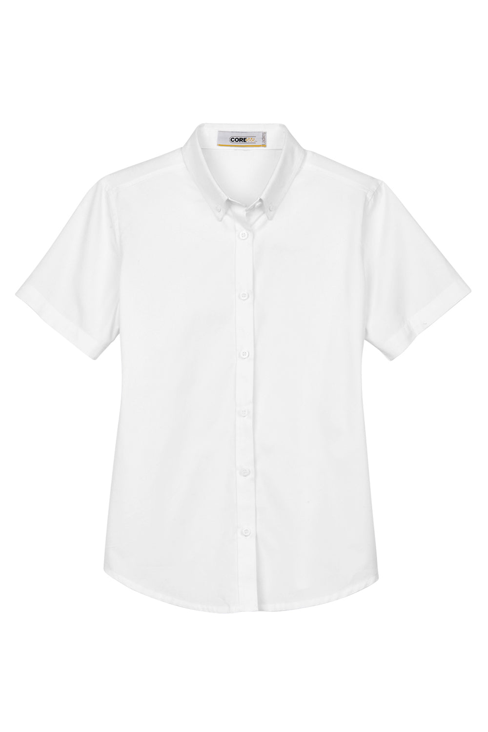 Core 365 78194 Womens Optimum UV Protection Short Sleeve Button Down Shirt White Flat Front