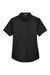 Core 365 78194 Womens Optimum UV Protection Short Sleeve Button Down Shirt Black Flat Front