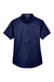 Core 365 78194 Womens Optimum UV Protection Short Sleeve Button Down Shirt Classic Navy Blue Flat Front