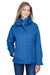 Core 365 78205 Womens Region 3-in-1 Water Resistant Full Zip Hooded Jacket True Royal Blue Model Front