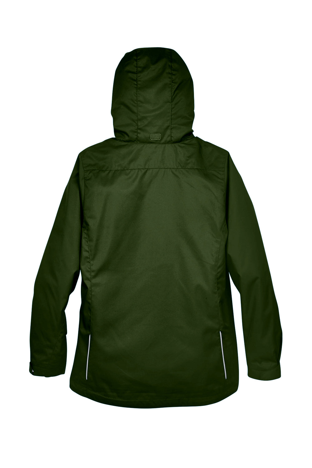 Core 365 78205 Womens Region 3-in-1 Water Resistant Full Zip Hooded Jacket Forest Green Flat Back