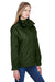 Core 365 78205 Womens Region 3-in-1 Water Resistant Full Zip Hooded Jacket Forest Green Model 3q