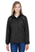 Core 365 78224 Womens Profile Water Resistant Full Zip Hooded Jacket Black Model Front