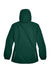 Core 365 78224 Womens Profile Water Resistant Full Zip Hooded Jacket Forest Green Flat Back