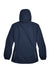 Core 365 78224 Womens Profile Water Resistant Full Zip Hooded Jacket Classic Navy Blue Flat Back