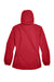 Core 365 78224 Womens Profile Water Resistant Full Zip Hooded Jacket Classic Red Flat Back