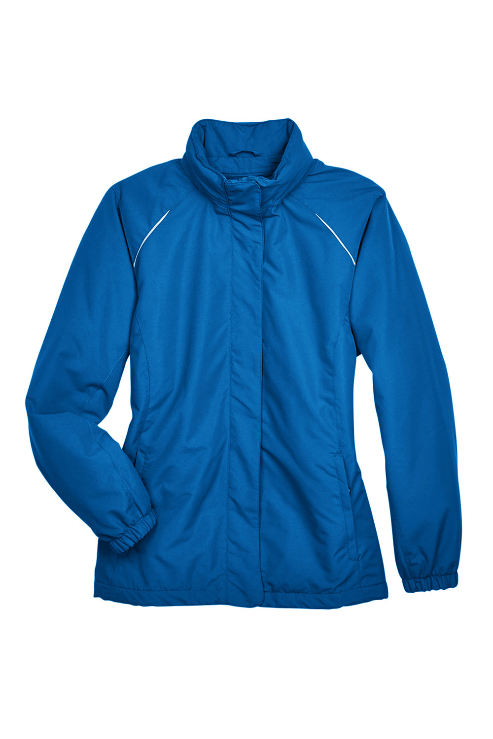 Core 365 78224 Womens Profile Water Resistant Full Zip Hooded Jacket True Royal Blue Flat Front